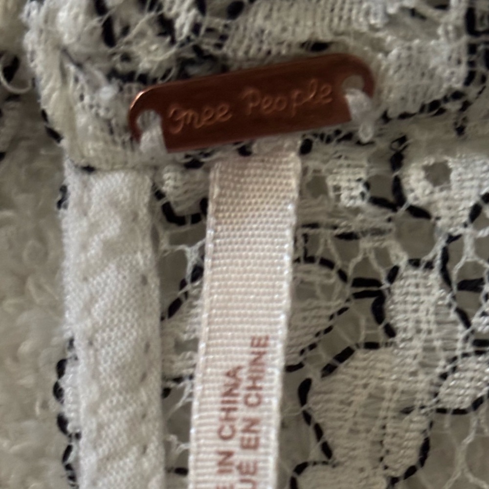 Free people Cross my heart in Lace Tunic Dress Bohemian Flowy Festival Size M - Picture 7 of 13